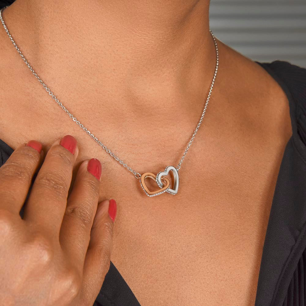 Collar de mensajes y nudos de mamá e hija personalizados exclusivos