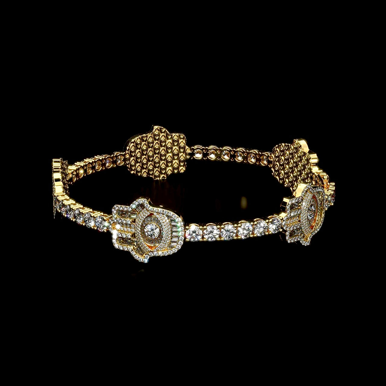 Bracelet exclusivo de tenis Hamsa Evil Eye