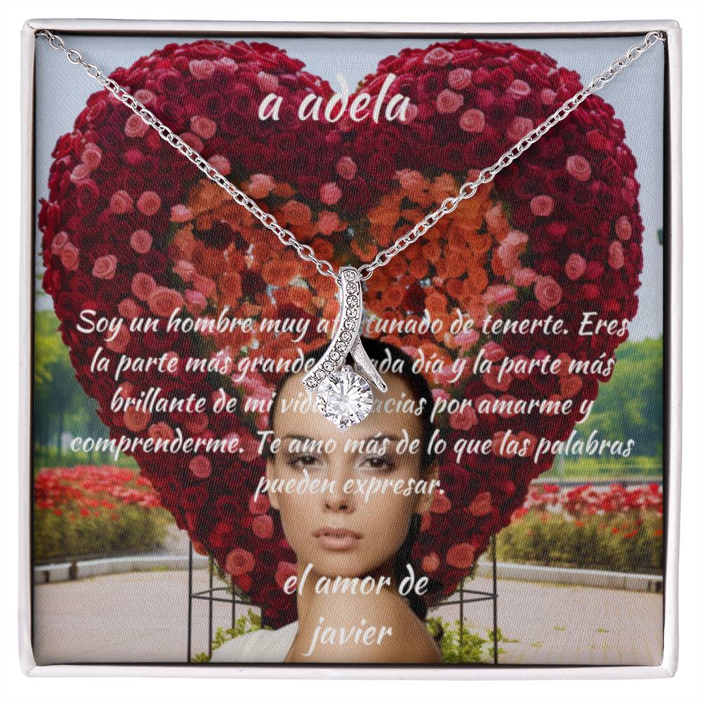 Regalos originaux Mujer | Tarjeta de Mensaje Personalizada y collier