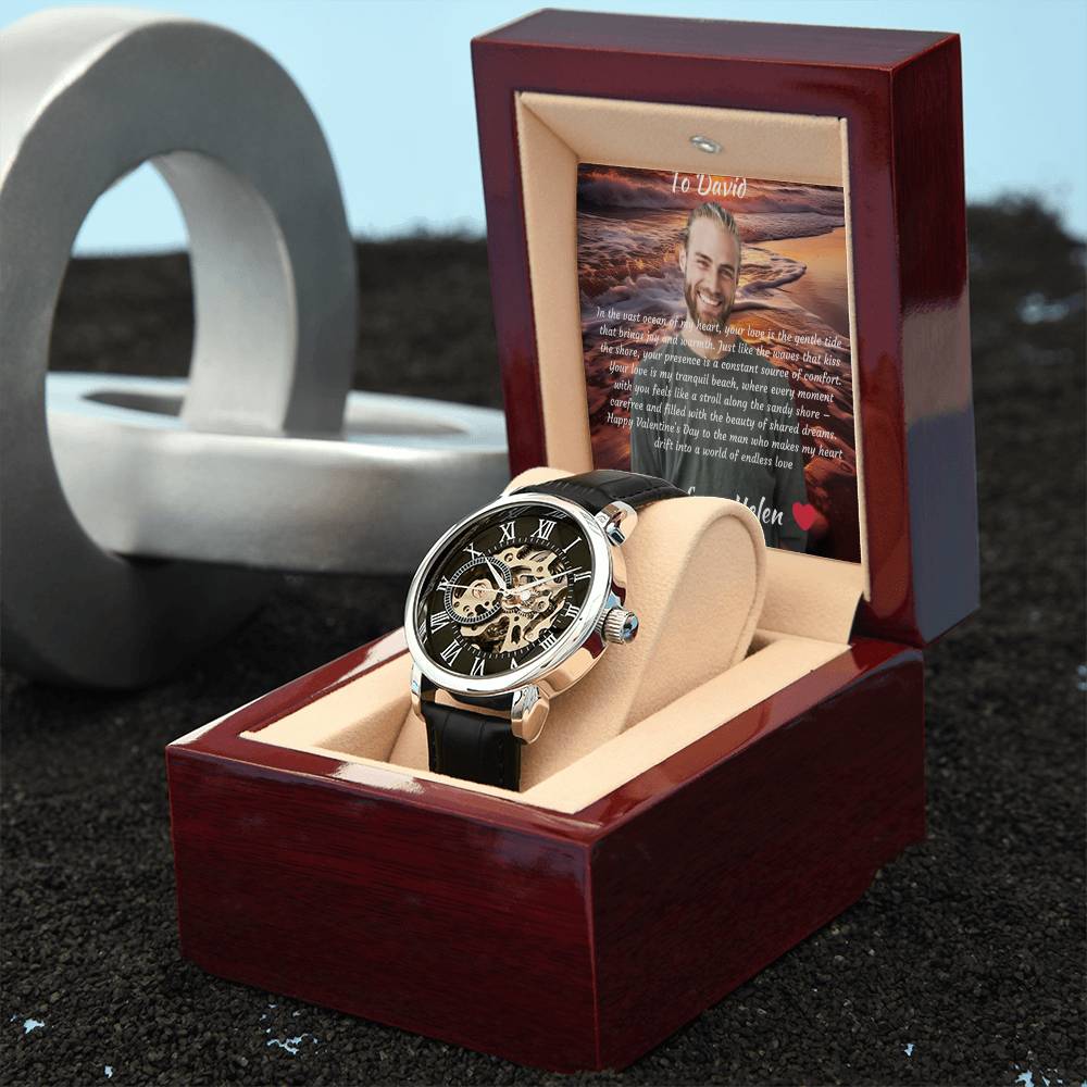 Tarjeta y reloj de mensaje personalizado exclusivo