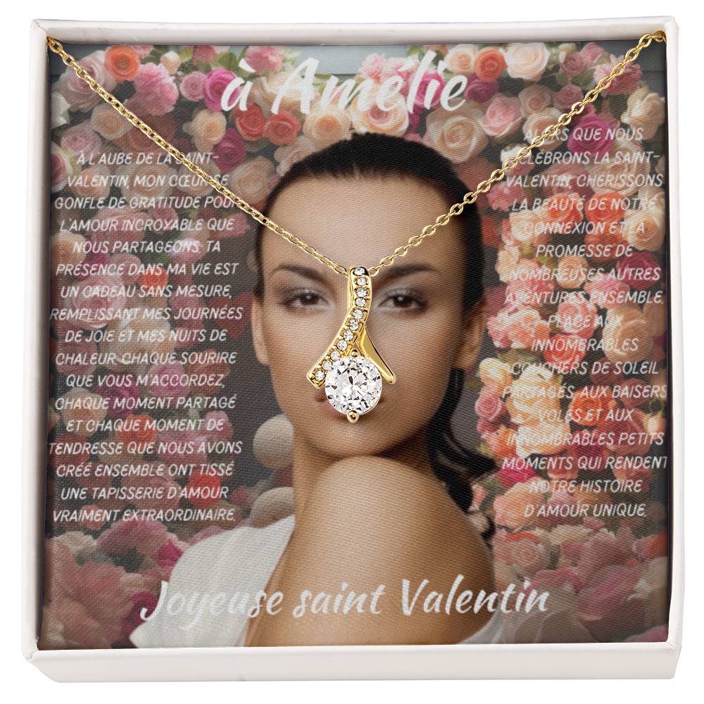 Idee Cadeau Femme | Carte de Message Personnalisee et Collier