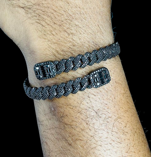 Exclusive Black Ice Cuban Bangle