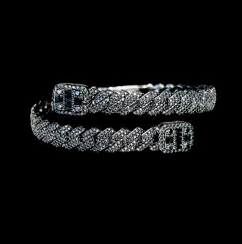 Exclusive Black Ice Cuban Bangle