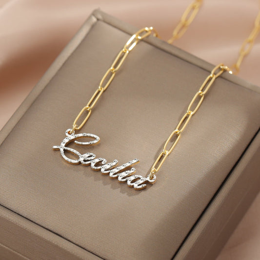 Custom Name Paperclip Necklace