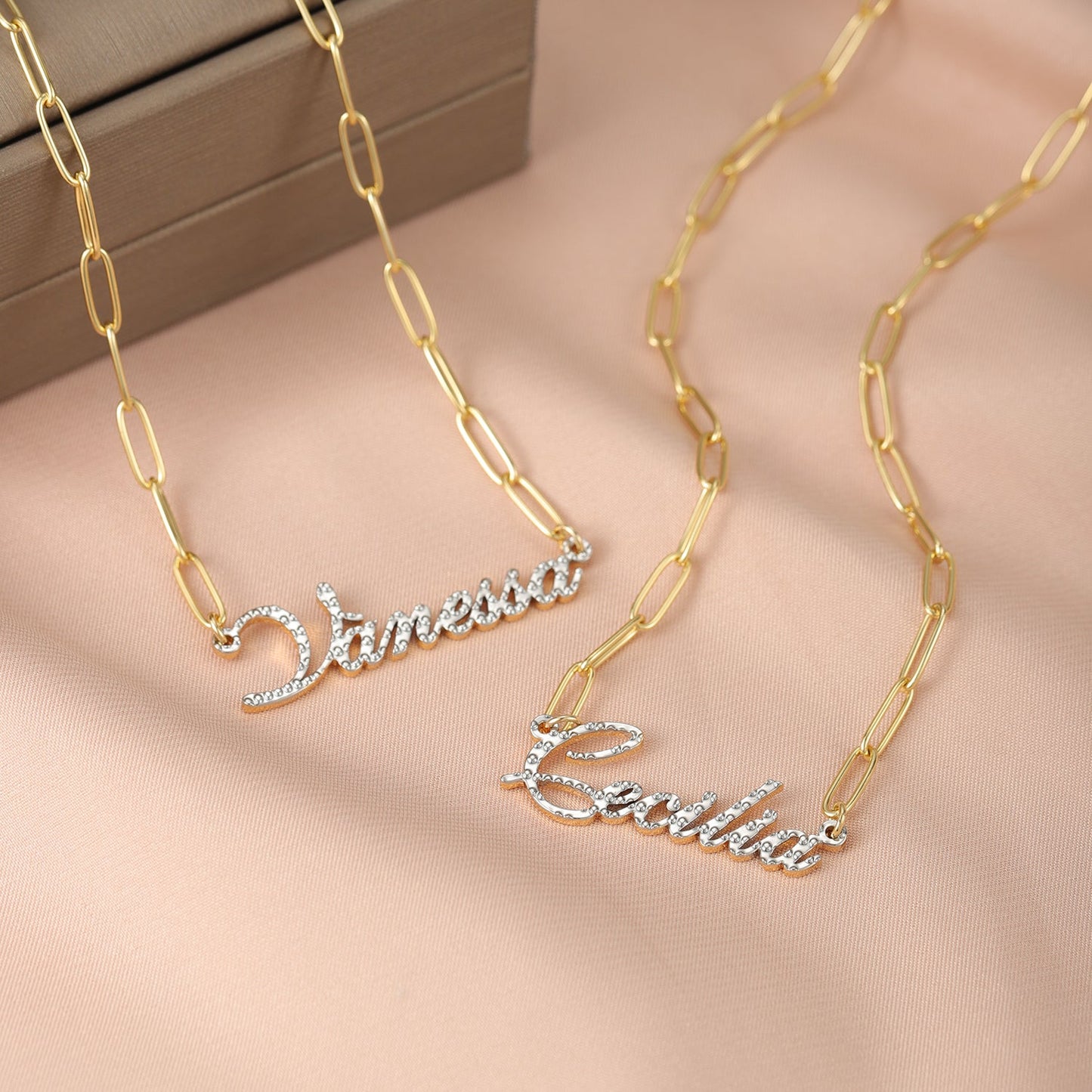 Custom Name Paperclip Necklace