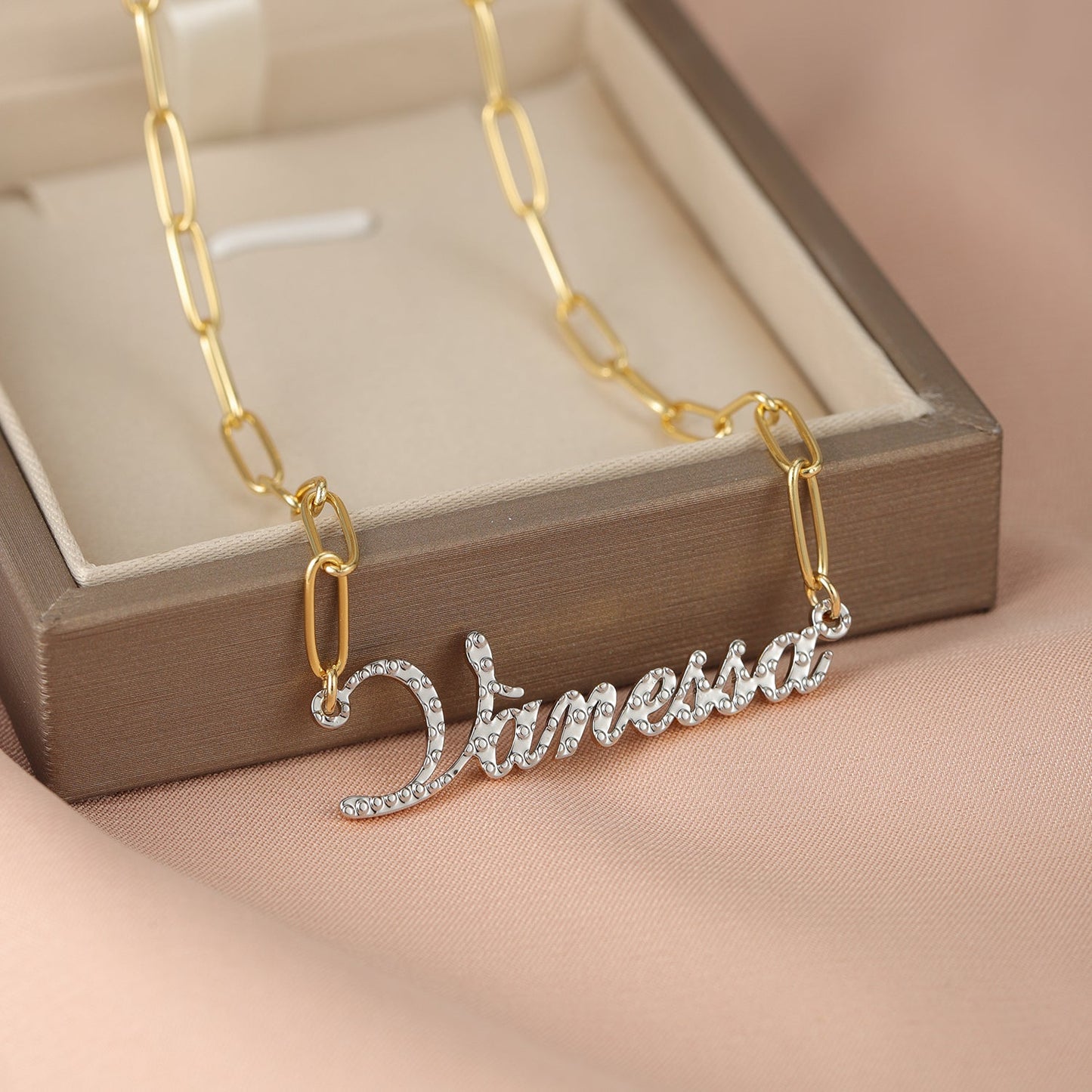 Custom Name Paperclip Necklace