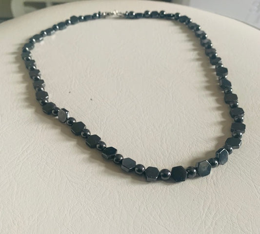 Hematite Hexagon Necklace