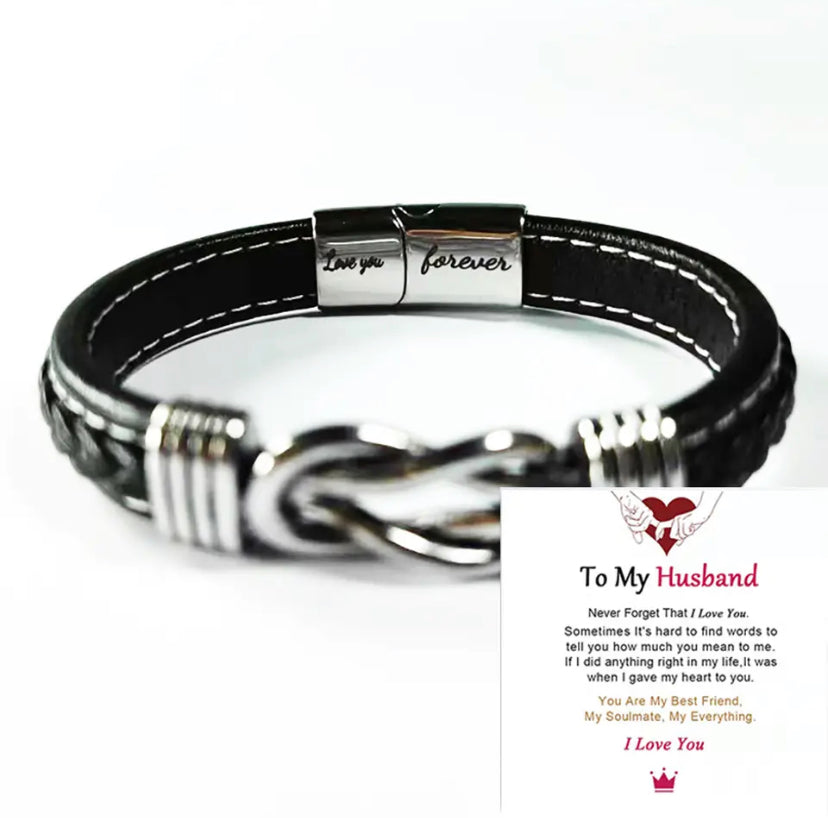 Braided Leather Knot Bracelet