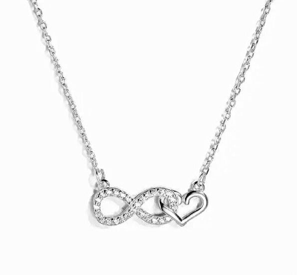 Collar Infinity Heart con una sincera tarjeta de mensaje