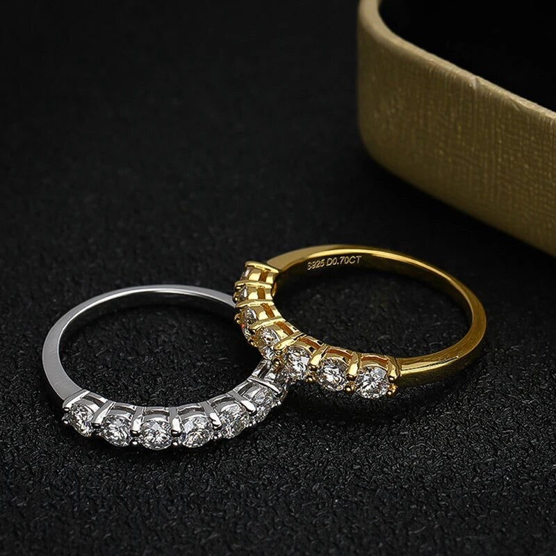 7-stenen diamanten ring | 3 mm moissoniet