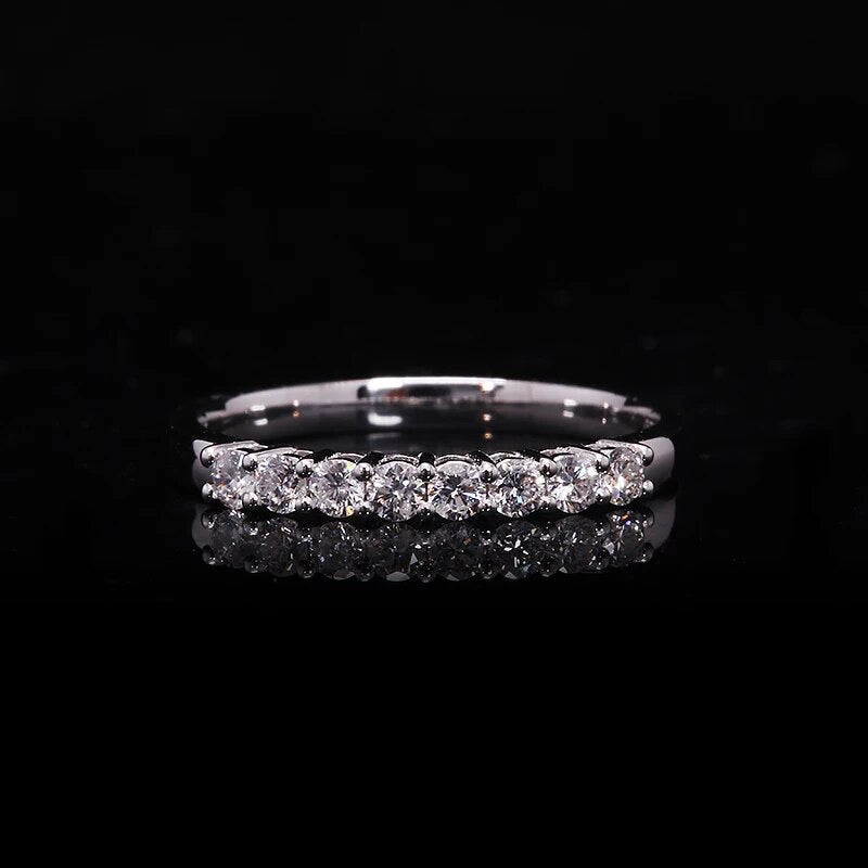 Bague de diamant à 7 pierres | Moissonite de 3 mm