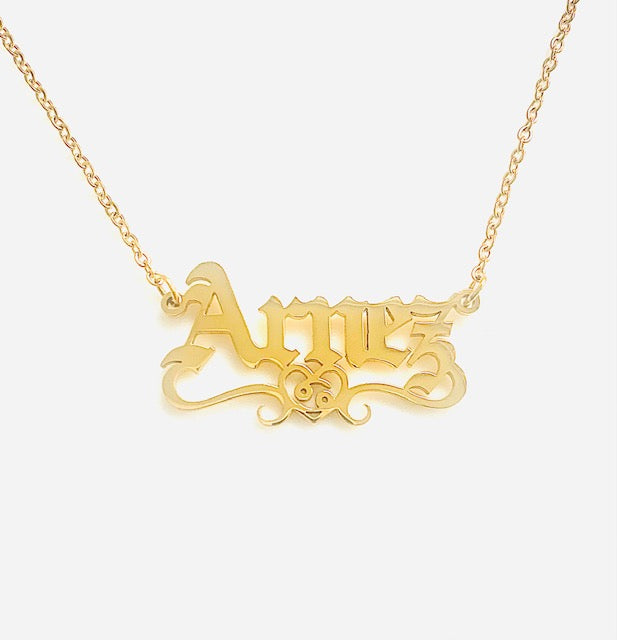 Exclusive Zodiac Symbol Name Necklaces