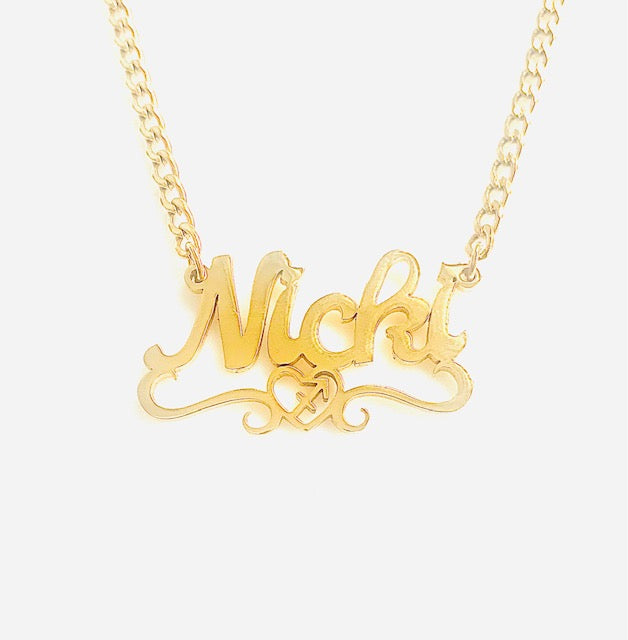 Exclusive Zodiac Symbol Name Necklaces