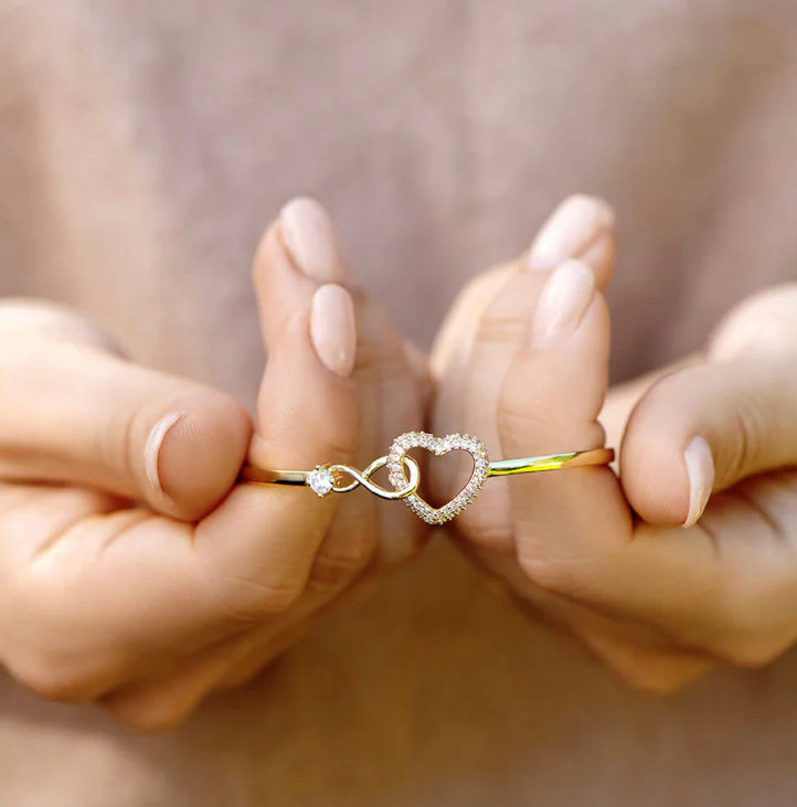 Toujours dans mon cœur Bracelet à cœur de l'infini