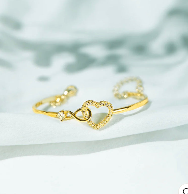 ALWAYS IN MY HEART INFINITY HEART BRACELET