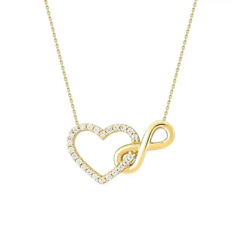 Toujours dans mon cœur Collier de coeur infini