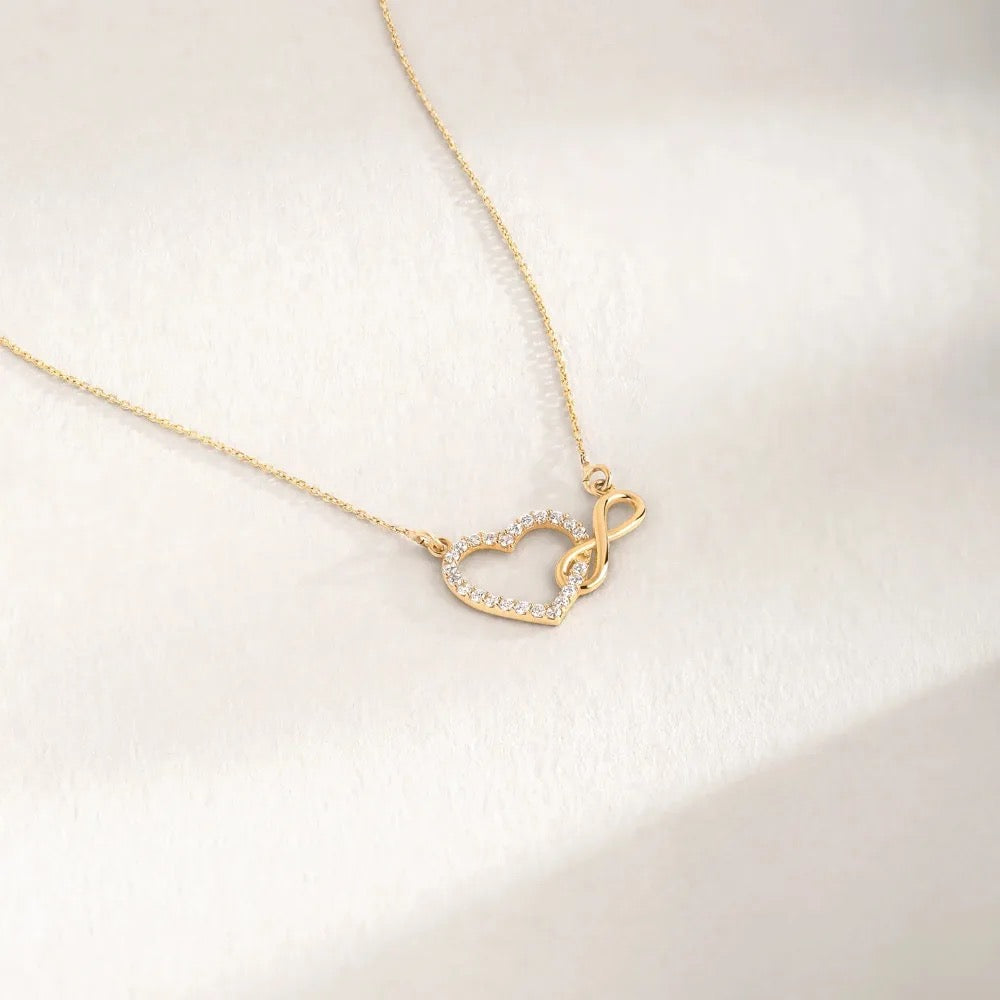 ALWAYS IN MY HEART INFINITY HEART NECKLACE