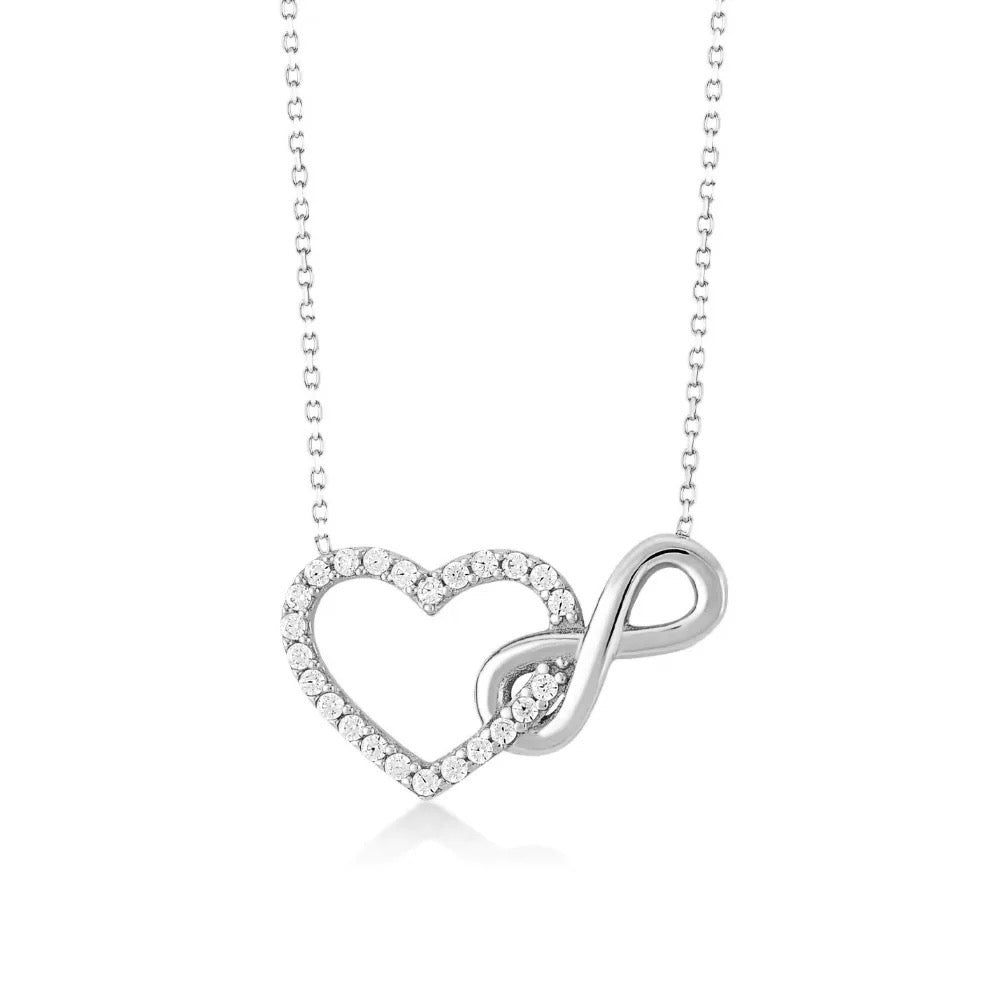 ALWAYS IN MY HEART INFINITY HEART NECKLACE