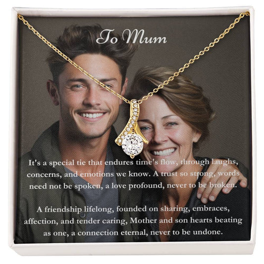 Collar de mensajes y nudos personalizados exclusivos de Mum e Son