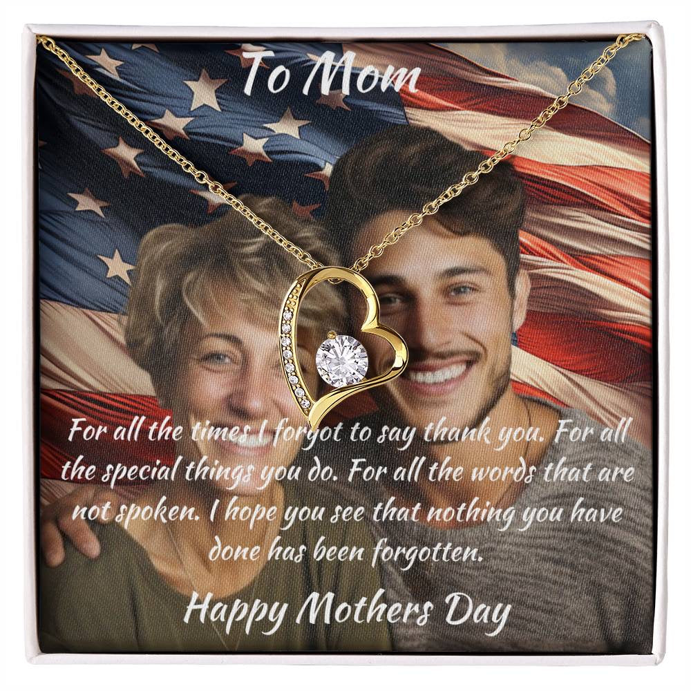 Mothers Day Personalized Message Card & Necklace