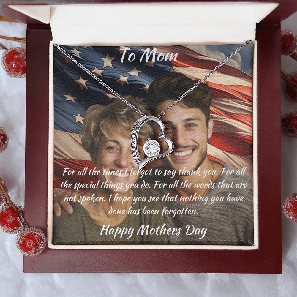 Mothers Day Personalized Message Card & Necklace