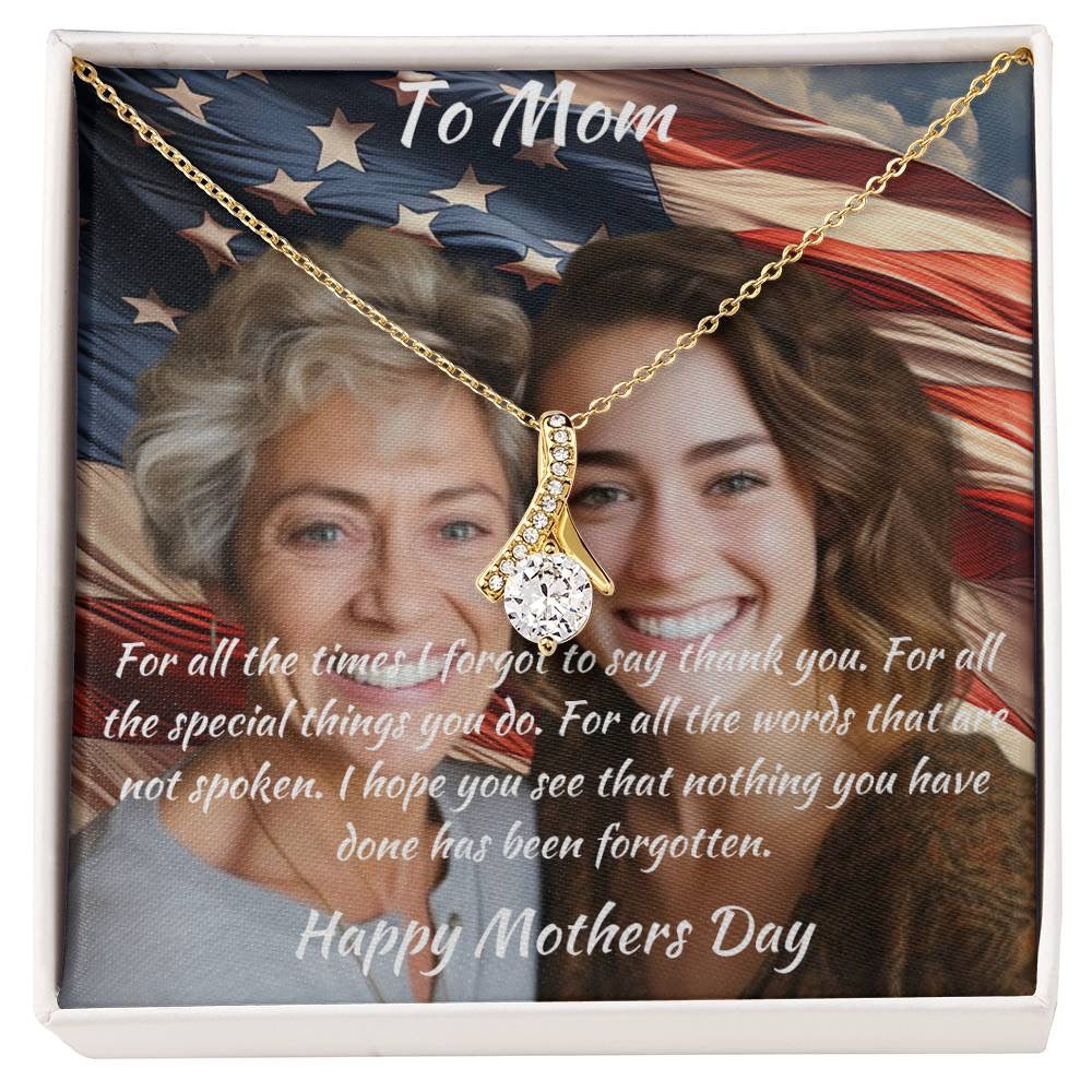 Mothers Day Personalized Message Card & Necklace