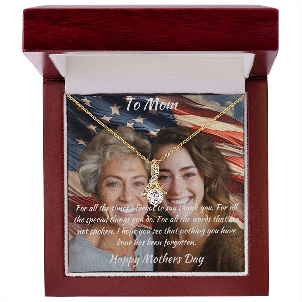 Mothers Day Personalized Message Card & Necklace