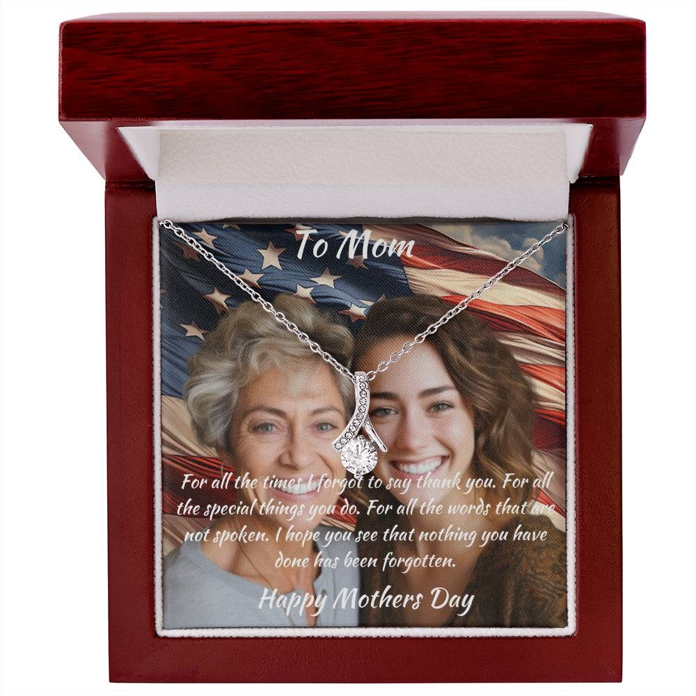 Mothers Day Personalized Message Card & Necklace