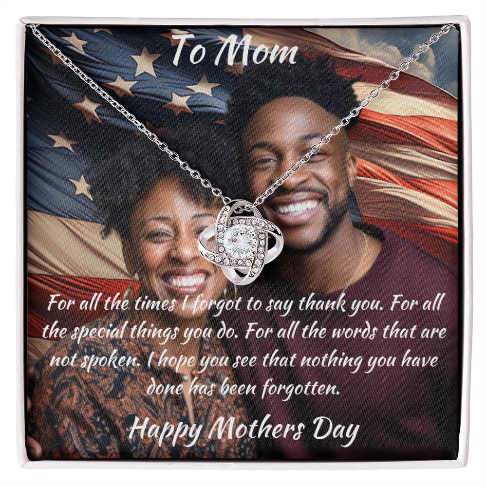 Mothers Day Personalized Message Card & Necklace