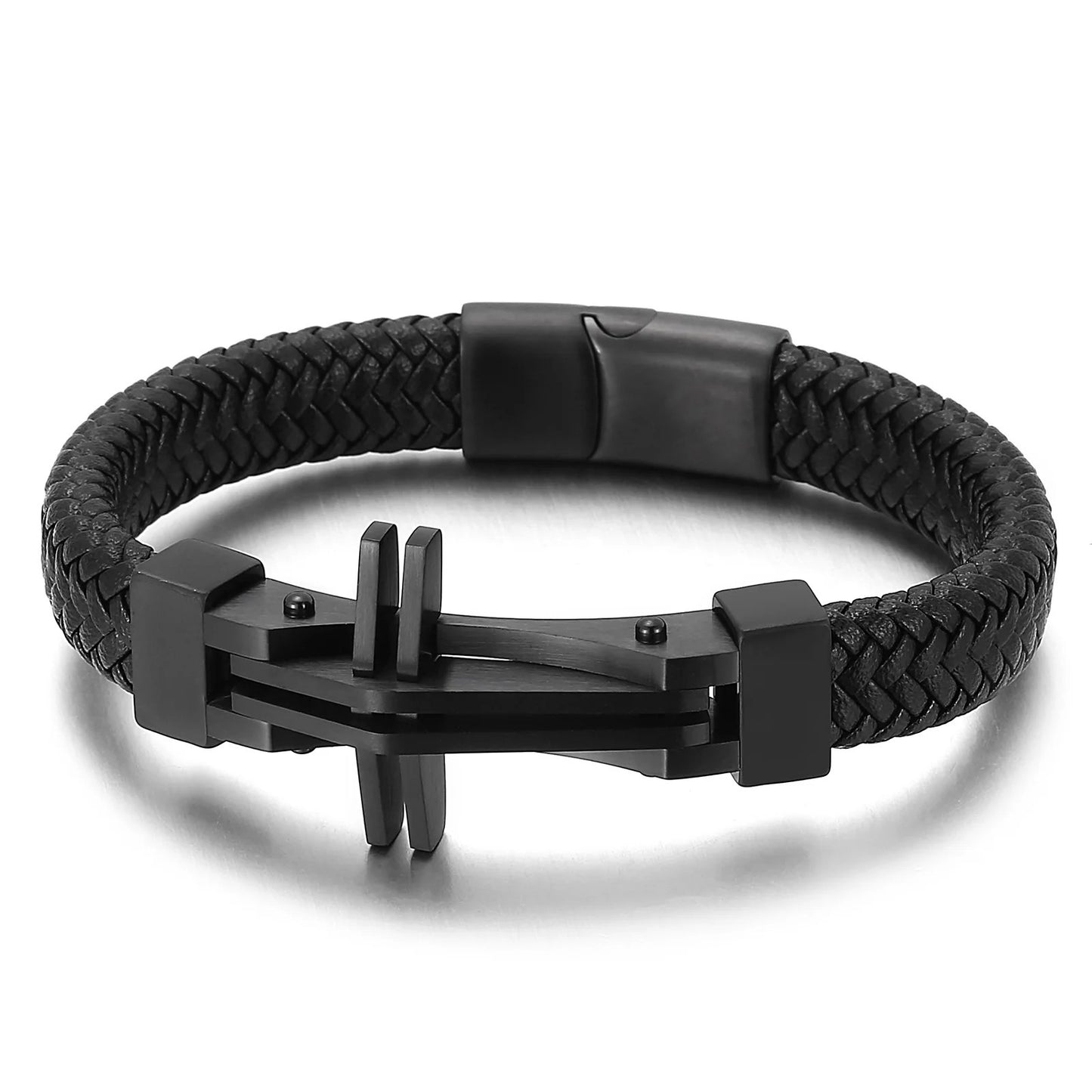 Exclusive Mens Customized Braided Cross Bracelet