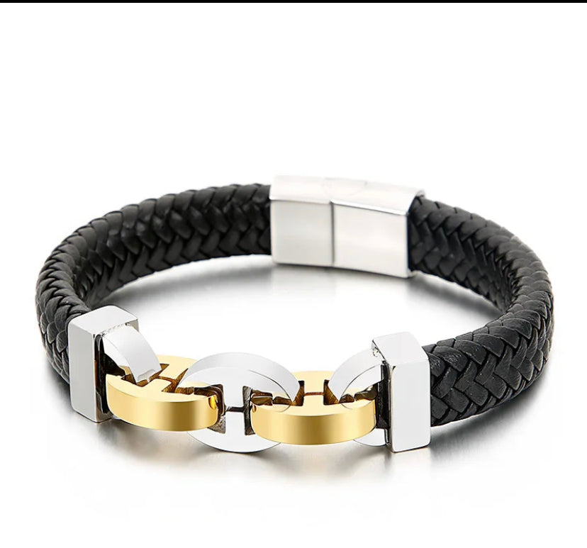 Bracelet de liaison G tressé pour hommes exclusifs personnalisé