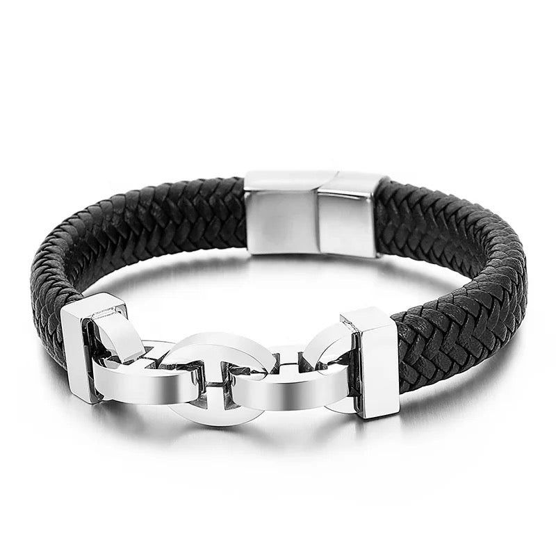 Exclusive Mens Customized Braided G link Bracelet