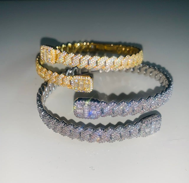 Exclusive Iced Cuban Bangle Bracelet