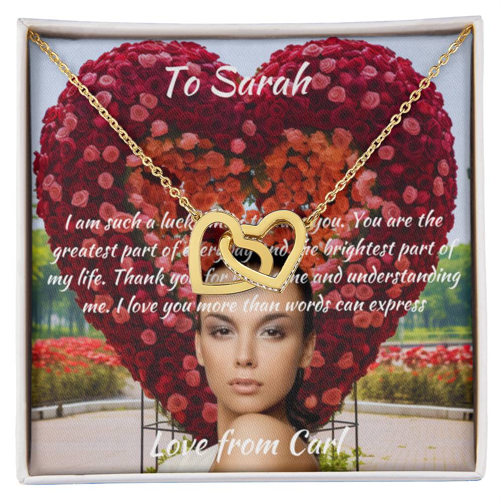 Customisable Valentines Day Message Card & Necklace