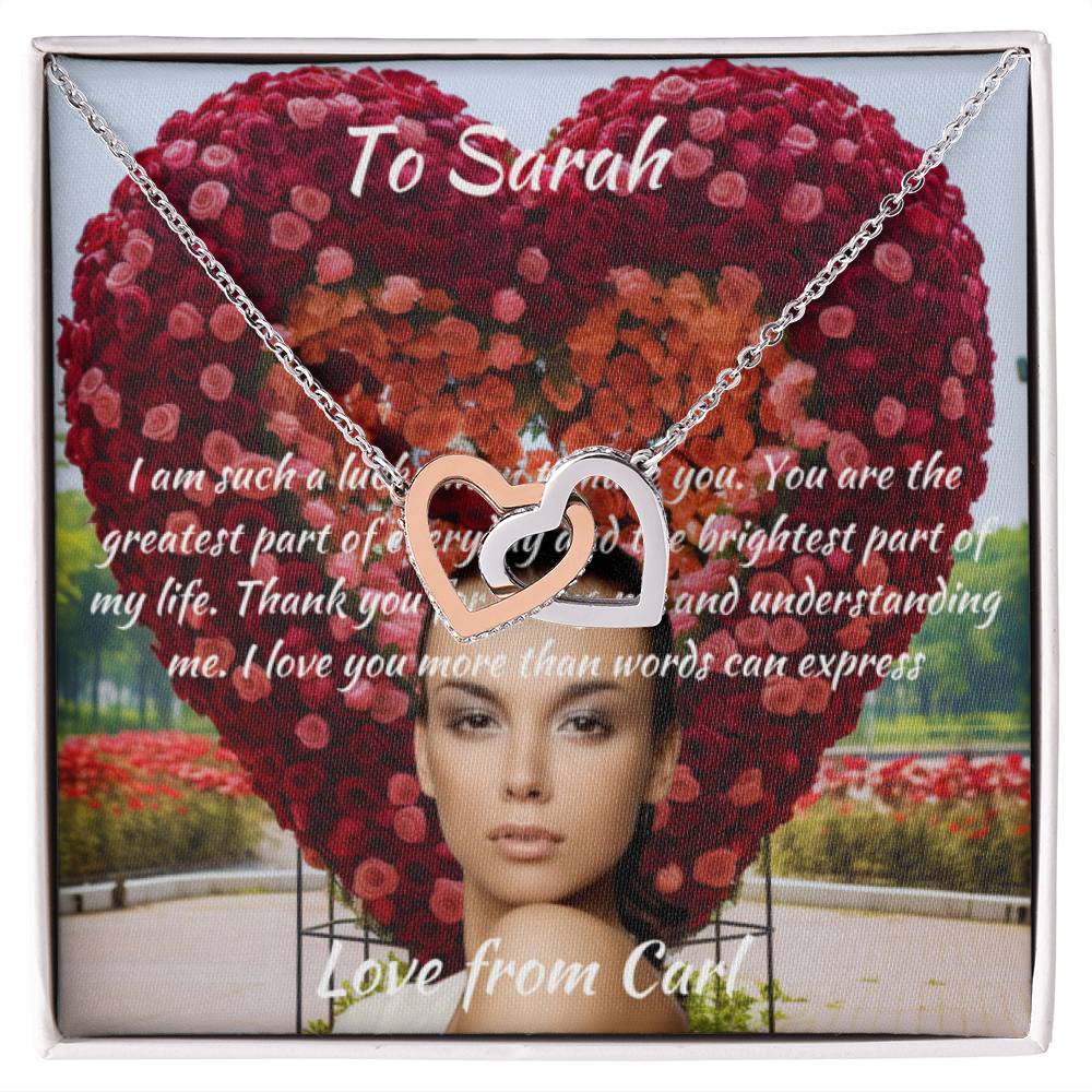 Customisable Valentines Day Message Card & Necklace