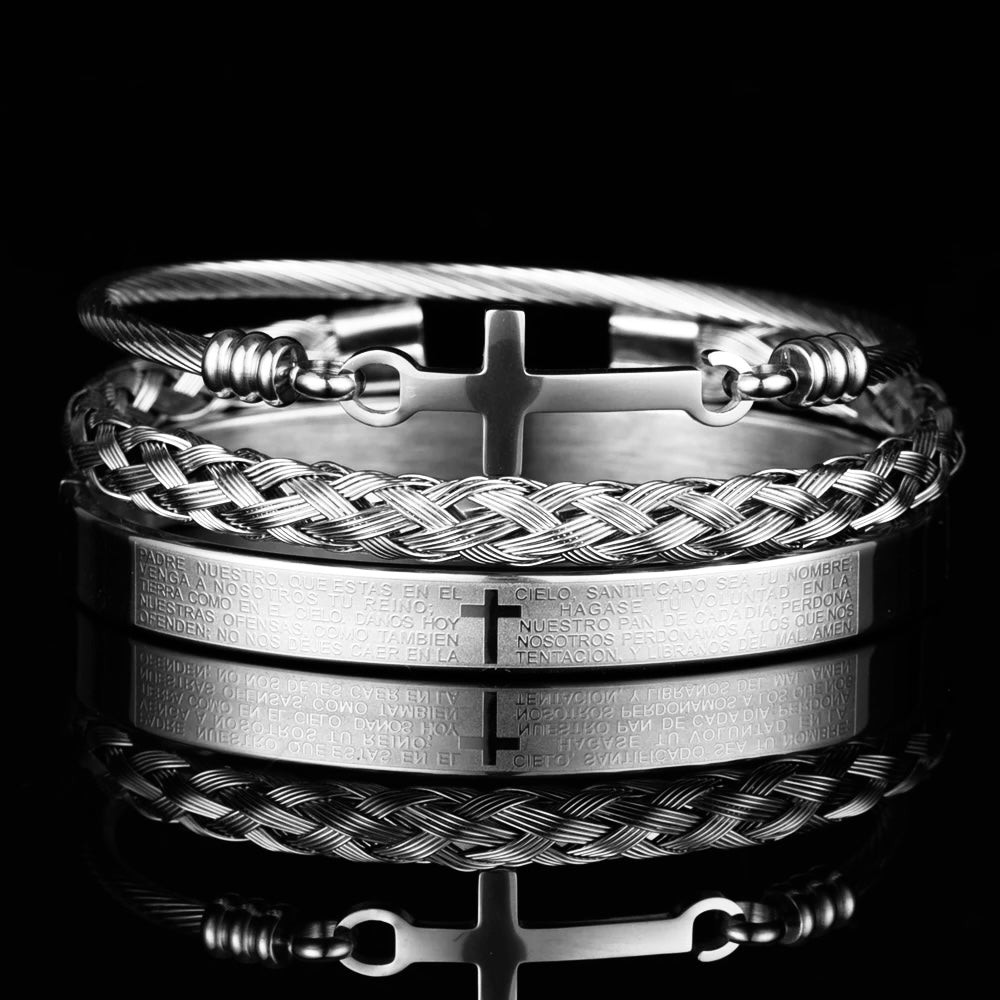 Regal Steel Cross -armbanden voor mannen