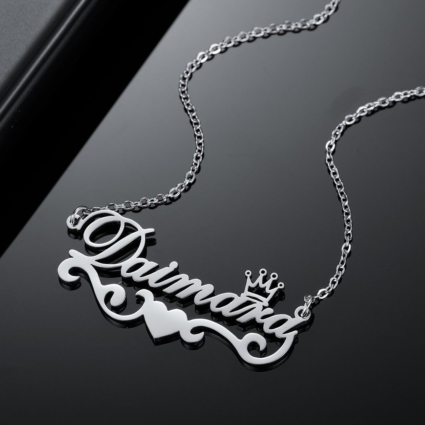 Custom Crown Name Necklace