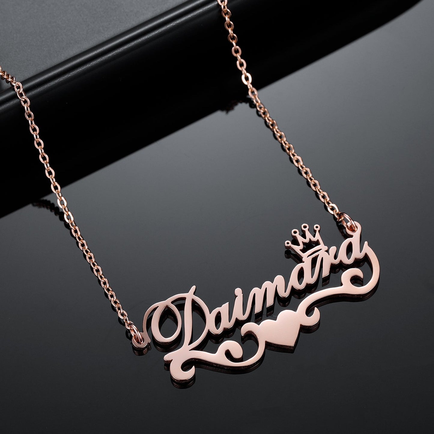 Custom Crown Name Necklace