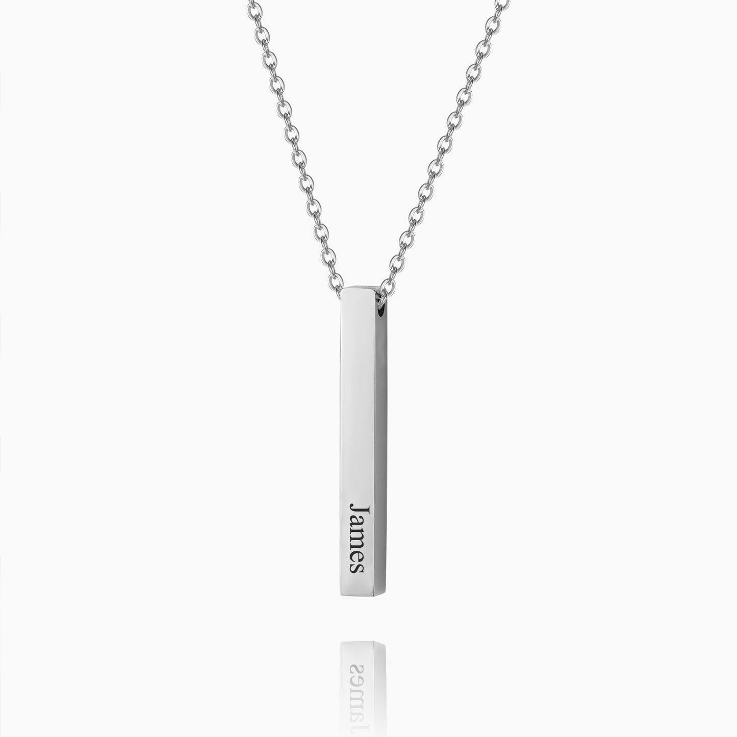 Engraved 3D Bar Necklace | Dorado Fashion