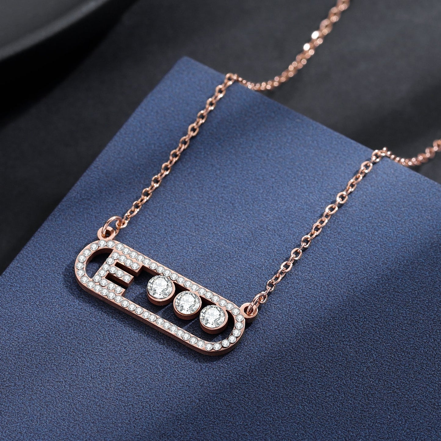 Iced Initial Letter Necklace