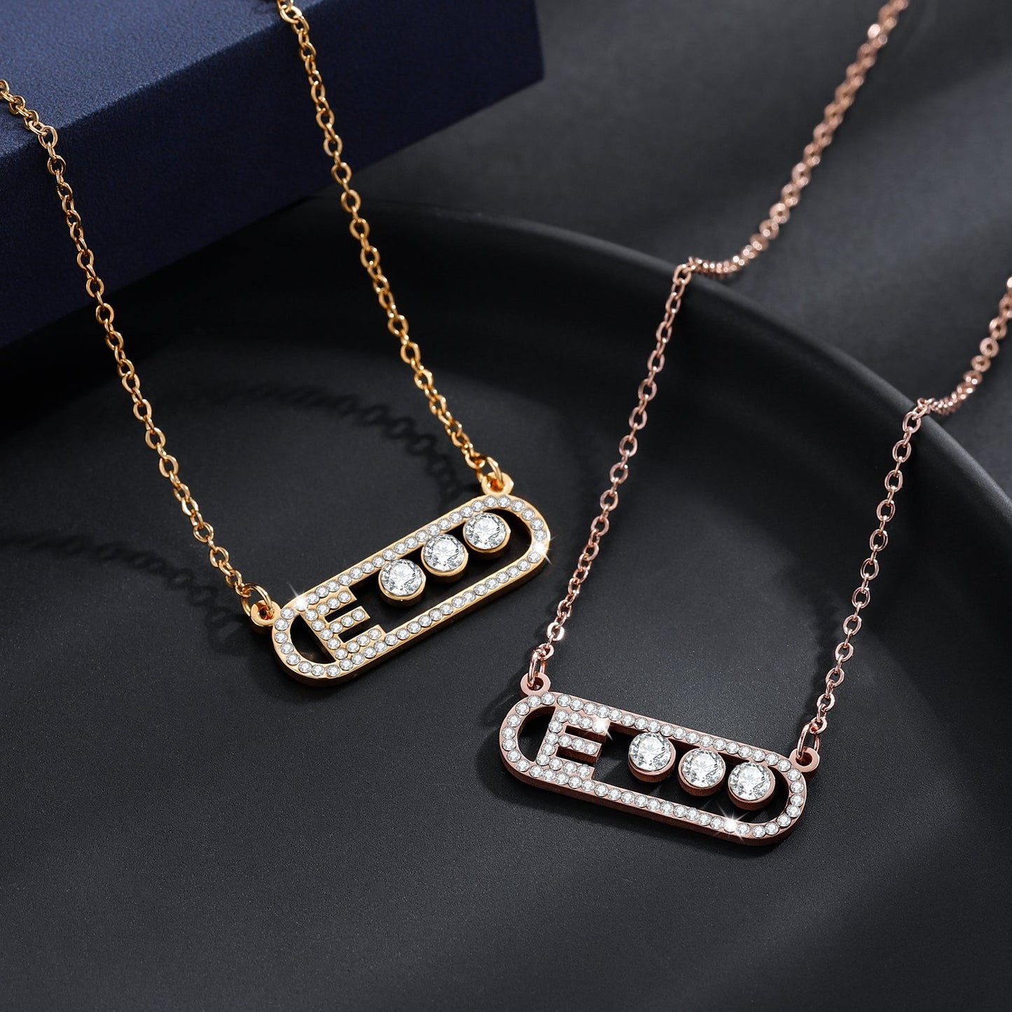 Iced Initial Letter Necklace