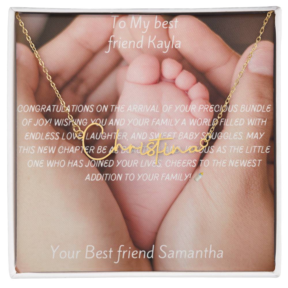 Custom Message Card, Box and Premium Necklace