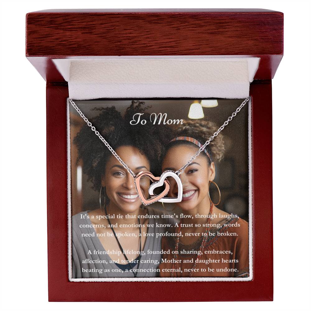 Exclusive Personalized Mom & Daughter Message Card & Knot Necklace