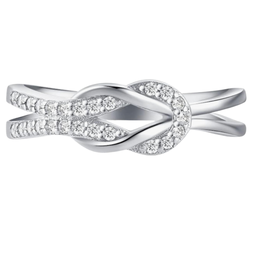 Anneau éternel de Love Knot Sterling Silver