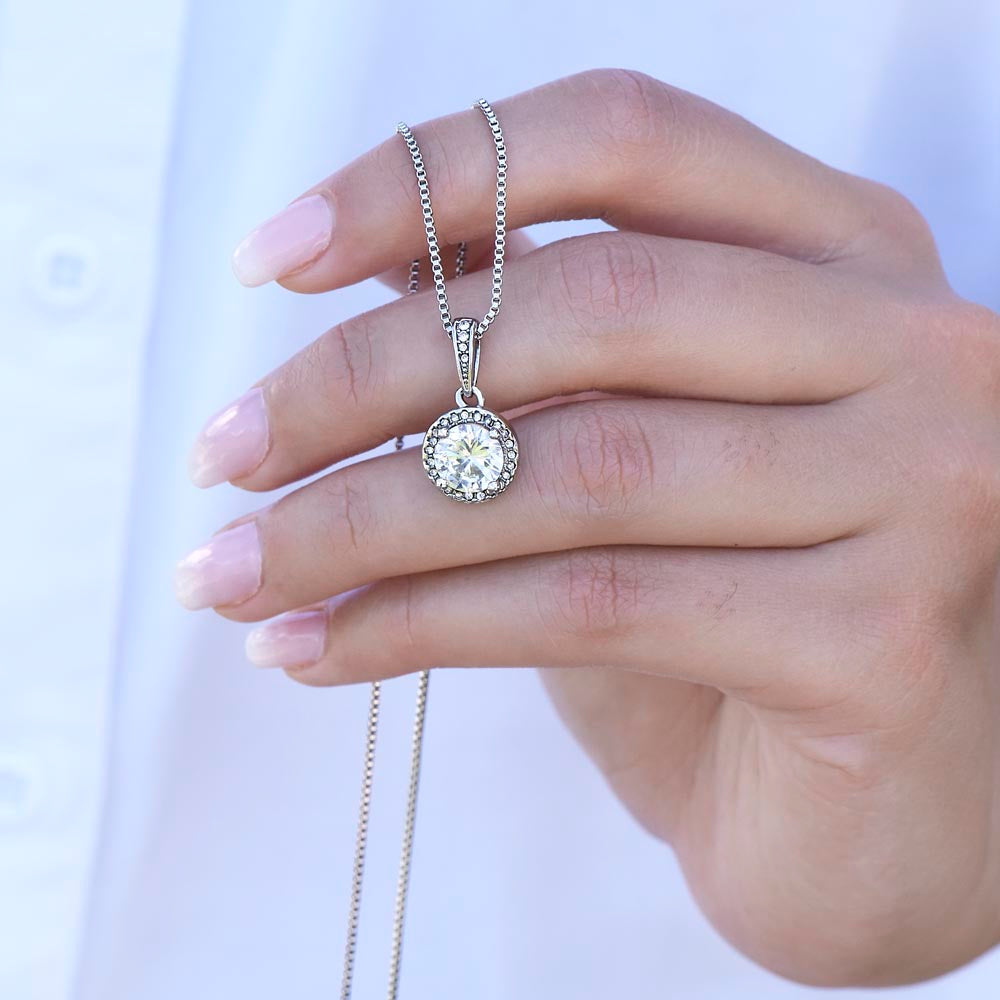 Collier d'espoir éternel avec carte de message drôle sincère