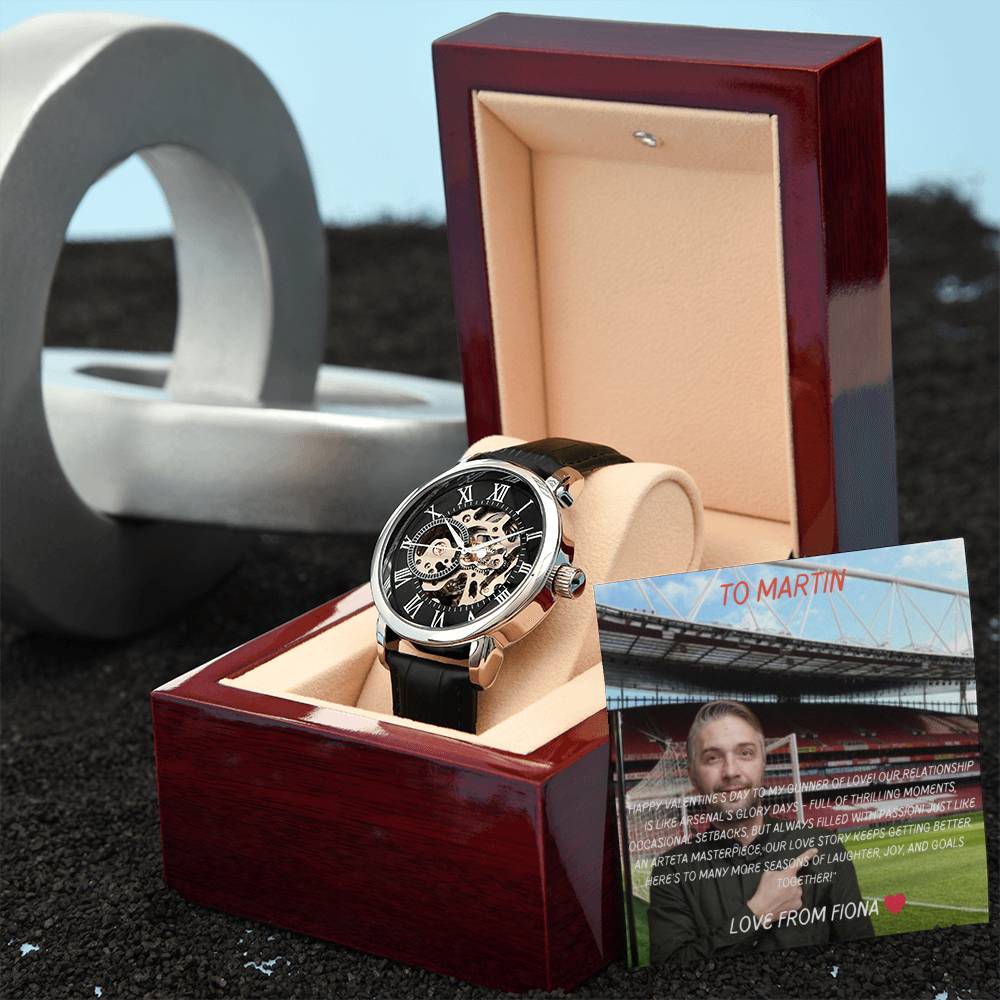 Montre Chronograph Watch avec carte de message personnalisée