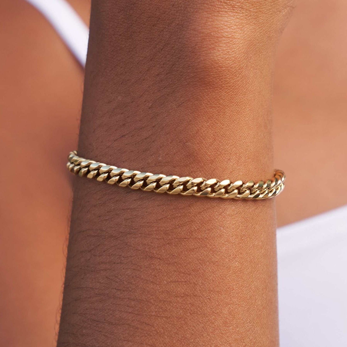 Cuban Link Bracelet in Yellow Gold - 5mm