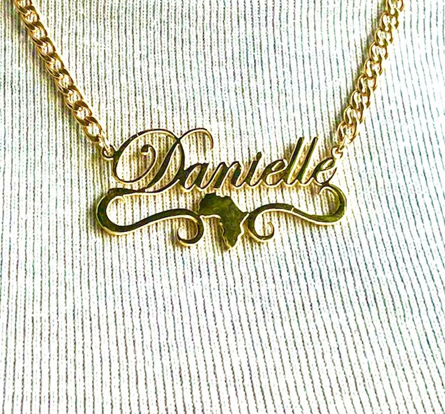 Exclusive Personalised Africa Name Necklace