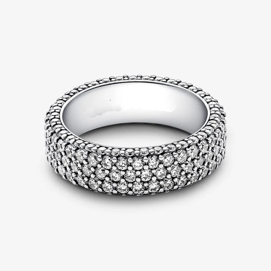 Glitzer -Sterling -Silber -Ring