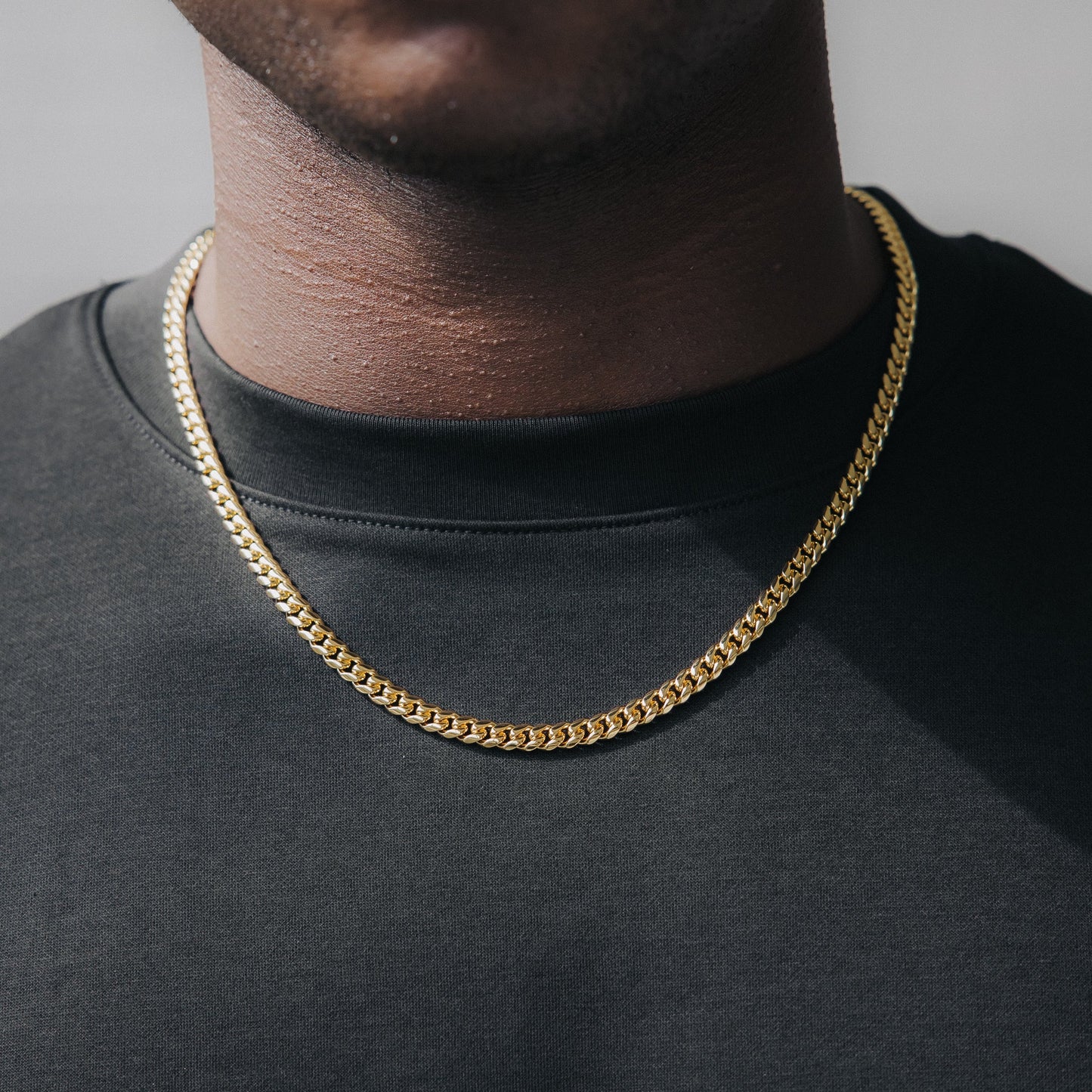 Mens 6MM Cuban Chain Gold